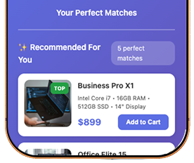 Virtual Consultant recommendations